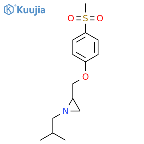 1-(2-Methylpropyl)-2-[(4-methylsulfonylphenoxy)methyl]aziridine structure