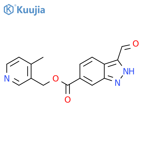 (4-Methylpyridin-3-yl)methyl 3-formyl-2H-indazole-6-carboxylate structure