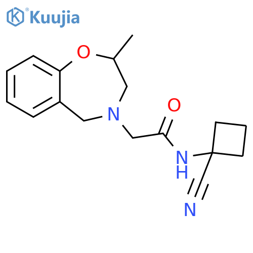 N-(1-Cyanocyclobutyl)-2,3-dihydro-2-methyl-1,4-benzoxazepine-4(5H)-acetamide structure