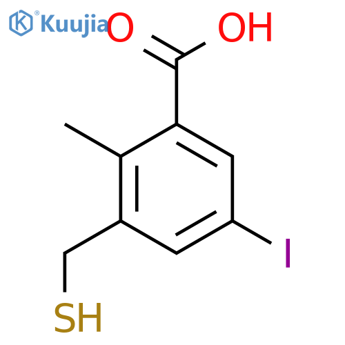 5-Iodo-2-methyl-3-(sulfanylmethyl)benzoic acid structure