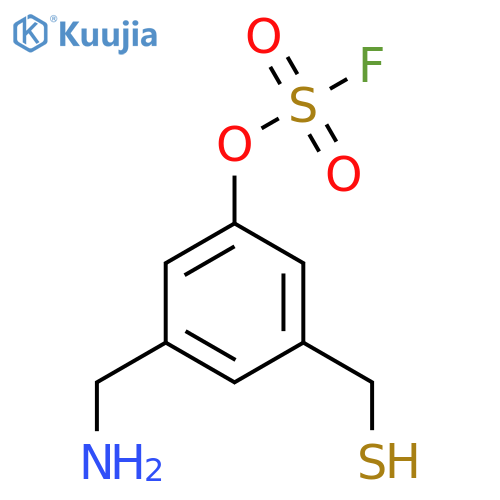3-(Aminomethyl)-5-(sulfanylmethyl)phenyl sulfurofluoridate structure