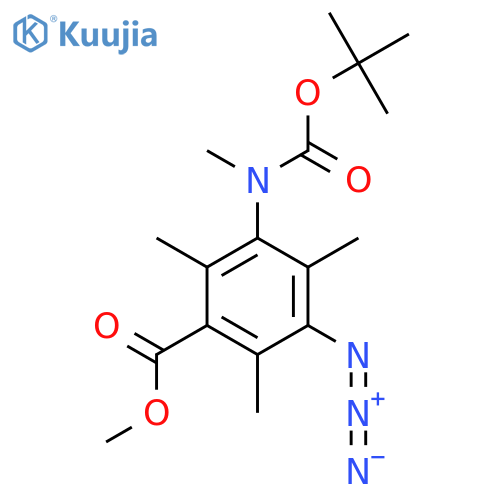 methyl 3-azido-5-{(tert-butoxy)carbonyl(methyl)amino}-2,4,6-trimethylbenzoate structure