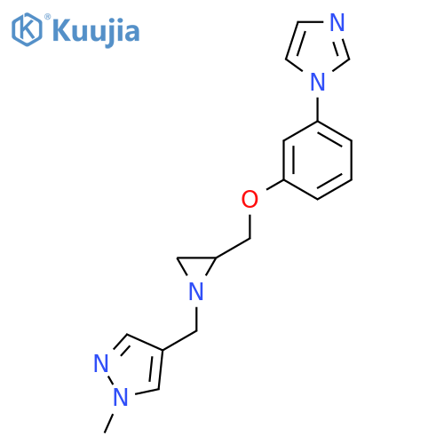 4-[[2-[(3-Imidazol-1-ylphenoxy)methyl]aziridin-1-yl]methyl]-1-methylpyrazole structure