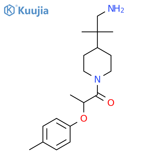 1-4-(1-amino-2-methylpropan-2-yl)piperidin-1-yl-2-(4-methylphenoxy)propan-1-one structure