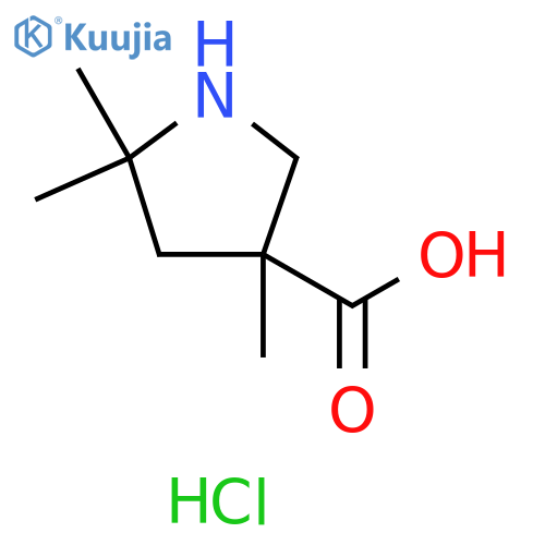 3,5,5-trimethylpyrrolidine-3-carboxylic acid hydrochloride structure
