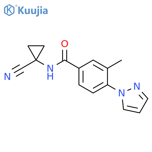 N-(1-Cyanocyclopropyl)-3-methyl-4-(1H-pyrazol-1-yl)benzamide structure
