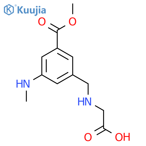 2-({3-(methoxycarbonyl)-5-(methylamino)phenylmethyl}amino)acetic acid structure
