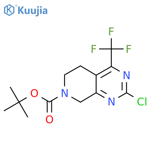 tert-butyl 2-chloro-4-(trifluoromethyl)-5H,6H,7H,8H-pyrido3,4-dpyrimidine-7-carboxylate structure