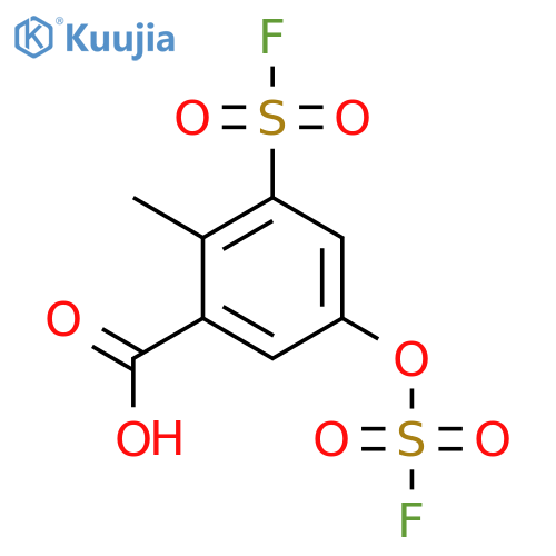 3-(fluorosulfonyl)-5-(fluorosulfonyl)oxy-2-methylbenzoic acid structure