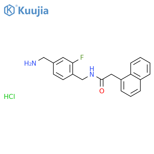 N-{4-(aminomethyl)-2-fluorophenylmethyl}-2-(naphthalen-1-yl)acetamide hydrochloride structure