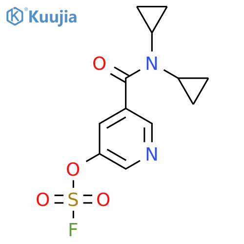 5-(dicyclopropylcarbamoyl)pyridin-3-yl sulfurofluoridate structure