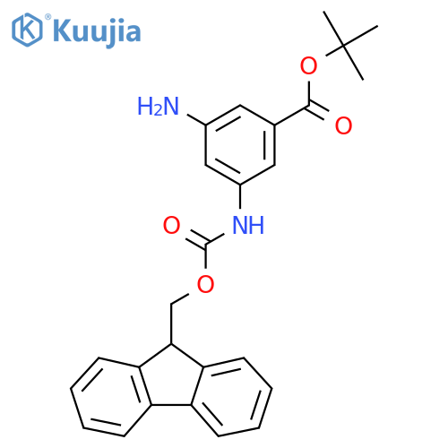 tert-butyl 3-amino-5-({(9H-fluoren-9-yl)methoxycarbonyl}amino)benzoate structure