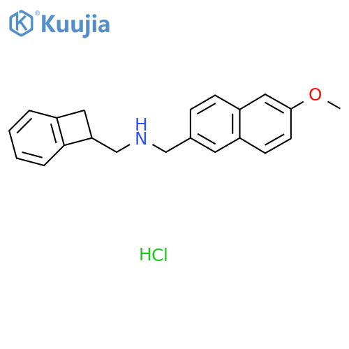 1-(7-Bicyclo[4.2.0]octa-1,3,5-trienyl)-N-[(6-methoxynaphthalen-2-yl)methyl]methanamine;hydrochloride structure