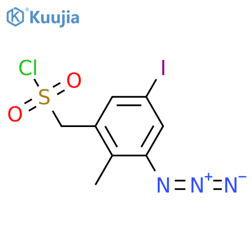 (3-Azido-5-iodo-2-methylphenyl)methanesulfonyl chloride structure
