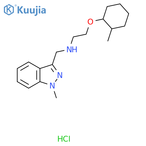 (1-methyl-1H-indazol-3-yl)methyl({2-(2-methylcyclohexyl)oxyethyl})amine hydrochloride structure