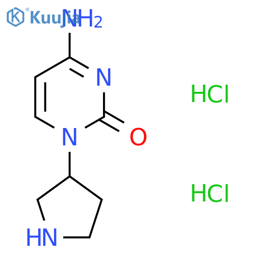4-amino-1-(pyrrolidin-3-yl)-1,2-dihydropyrimidin-2-one dihydrochloride structure