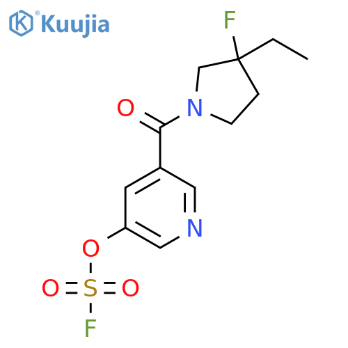 5-(3-Ethyl-3-fluoropyrrolidine-1-carbonyl)pyridin-3-yl sulfurofluoridate structure