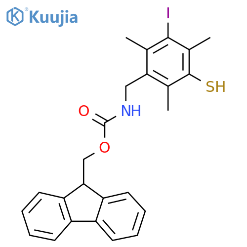 (9H-fluoren-9-yl)methyl N-(3-iodo-2,4,6-trimethyl-5-sulfanylphenyl)methylcarbamate structure