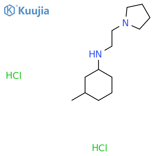 3-methyl-N-2-(pyrrolidin-1-yl)ethylcyclohexan-1-amine dihydrochloride structure
