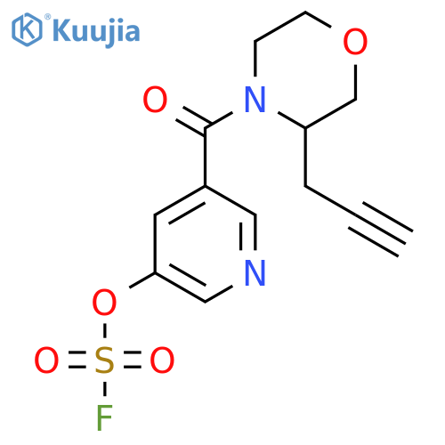 4-(5-Fluorosulfonyloxypyridine-3-carbonyl)-3-prop-2-ynylmorpholine structure