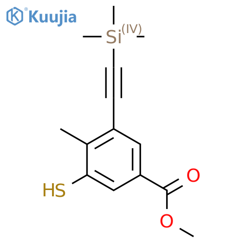 methyl 4-methyl-3-sulfanyl-5-2-(trimethylsilyl)ethynylbenzoate structure