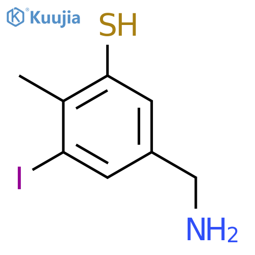 5-(Aminomethyl)-3-iodo-2-methylbenzene-1-thiol structure