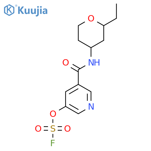 3-[(2-Ethyloxan-4-yl)carbamoyl]-5-fluorosulfonyloxypyridine structure