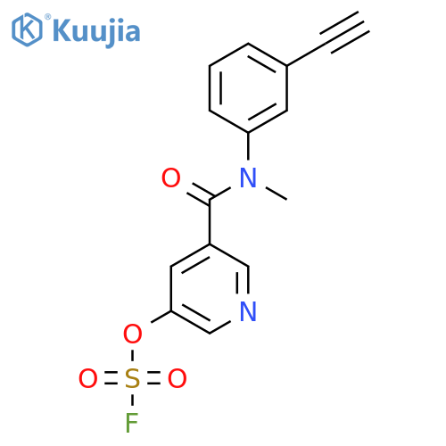 3-[(3-Ethynylphenyl)-methylcarbamoyl]-5-fluorosulfonyloxypyridine structure