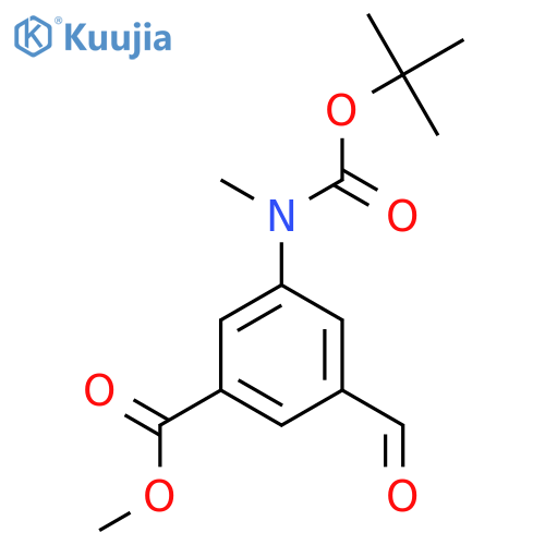 Methyl 3-{[(tert-butoxy)carbonyl](methyl)amino}-5-formylbenzoate structure