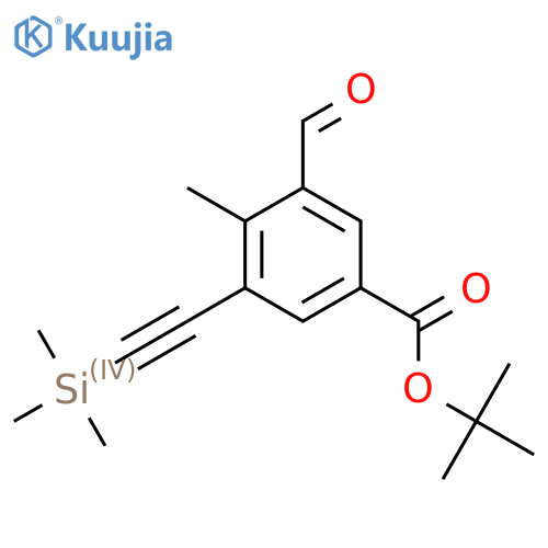tert-butyl 3-formyl-4-methyl-5-2-(trimethylsilyl)ethynylbenzoate structure