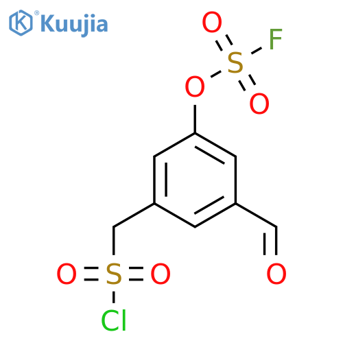 {3-(fluorosulfonyl)oxy-5-formylphenyl}methanesulfonyl chloride structure