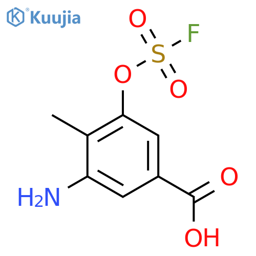 3-amino-5-(fluorosulfonyl)oxy-4-methylbenzoic acid structure
