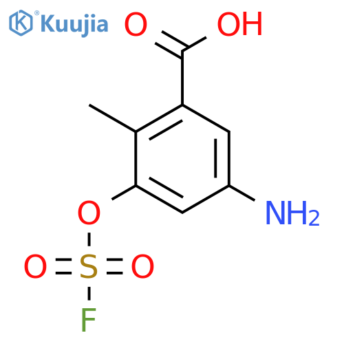 5-amino-3-(fluorosulfonyl)oxy-2-methylbenzoic acid structure