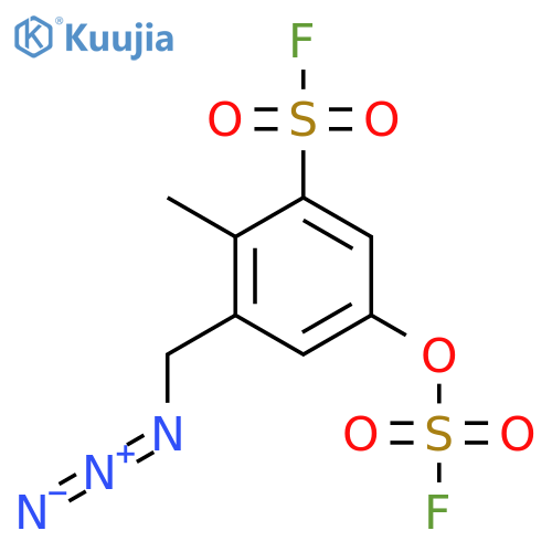 3-(azidomethyl)-5-(fluorosulfonyl)oxy-2-methylbenzene-1-sulfonyl fluoride structure