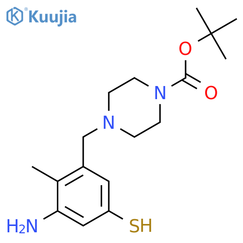 tert-butyl 4-(3-amino-2-methyl-5-sulfanylphenyl)methylpiperazine-1-carboxylate structure