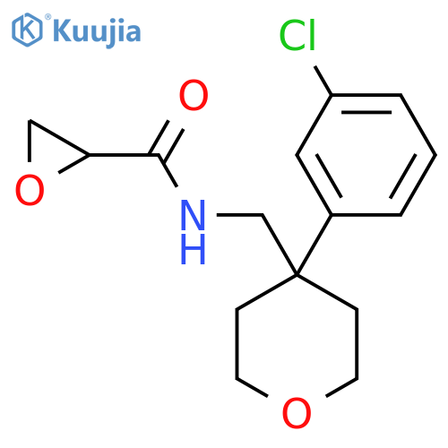 N-[[4-(3-Chlorophenyl)oxan-4-yl]methyl]oxirane-2-carboxamide structure