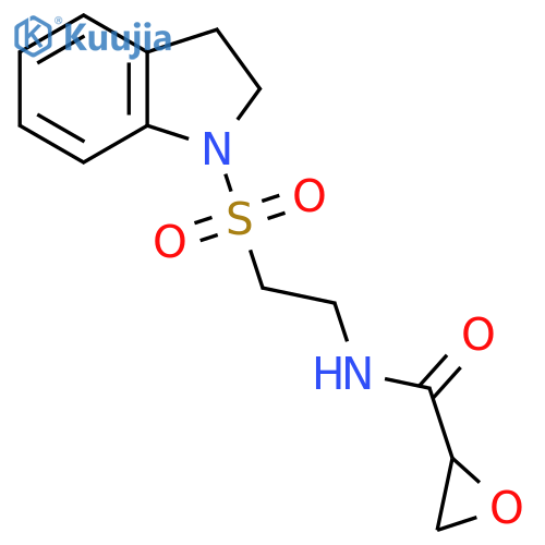 N-2-(2,3-dihydro-1H-indole-1-sulfonyl)ethyloxirane-2-carboxamide structure