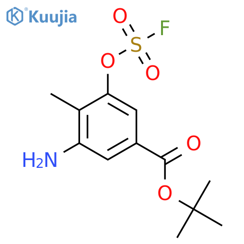 tert-butyl 3-amino-5-(fluorosulfonyl)oxy-4-methylbenzoate structure