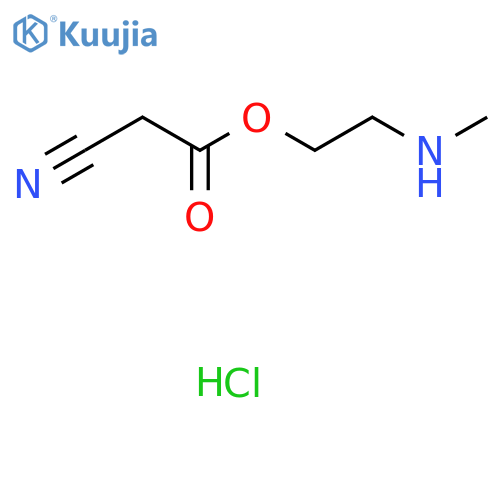 2-(methylamino)ethyl 2-cyanoacetate hydrochloride structure