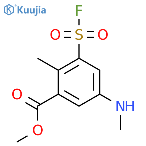 Methyl 3-(fluorosulfonyl)-2-methyl-5-(methylamino)benzoate structure