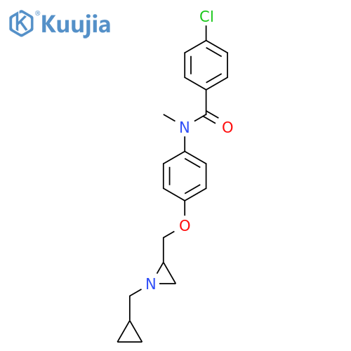 4-Chloro-N-[4-[[1-(cyclopropylmethyl)aziridin-2-yl]methoxy]phenyl]-N-methylbenzamide structure