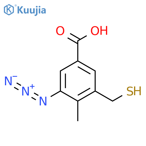 3-Azido-4-methyl-5-(sulfanylmethyl)benzoic acid structure