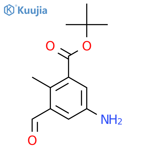 Tert-butyl 5-amino-3-formyl-2-methylbenzoate structure