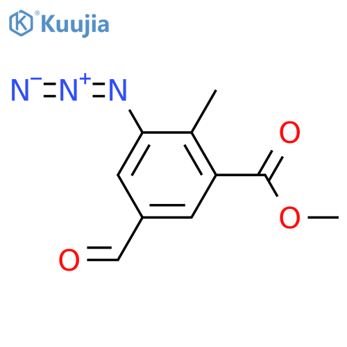 Methyl 3-azido-5-formyl-2-methylbenzoate structure