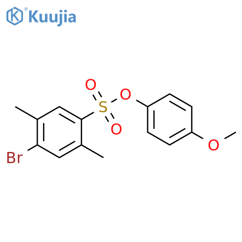 4-methoxyphenyl 4-bromo-2,5-dimethylbenzene-1-sulfonate structure