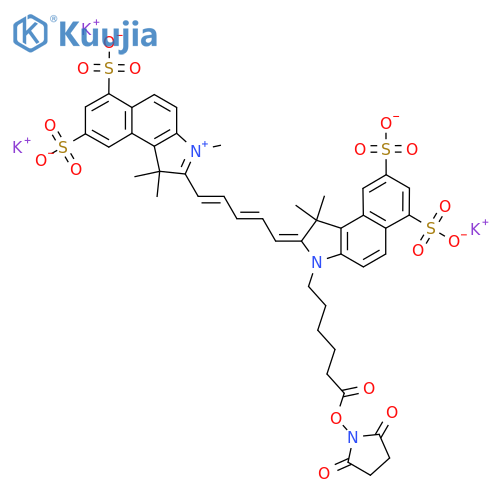Sulfo-CY-5.5 NHS ester tripotassium structure