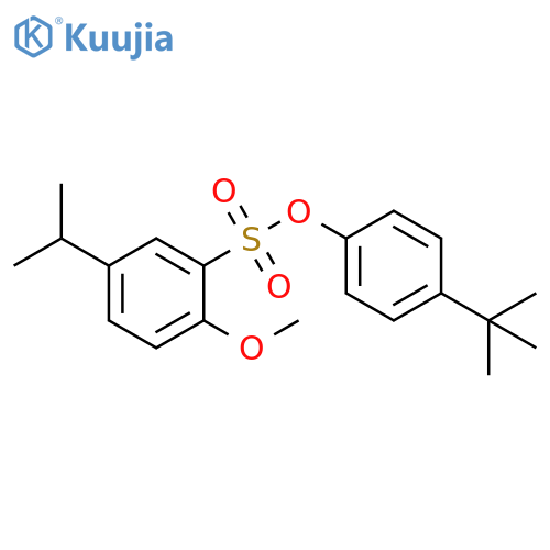 4-tert-butylphenyl 2-methoxy-5-(propan-2-yl)benzene-1-sulfonate structure
