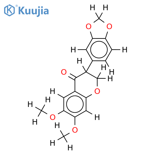 6,7-Di-Me,3',4'-methylene ether-3',4',6,7-Tetrahydroxyisoflavanone structure