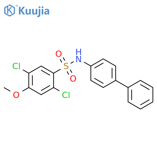 N-{1,1'-biphenyl-4-yl}-2,5-dichloro-4-methoxybenzene-1-sulfonamide structure