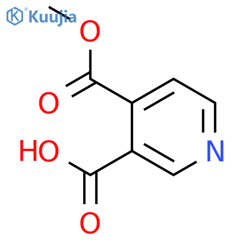 4-(methoxycarbonyl)pyridine-3-carboxylic acid structure